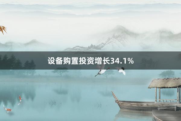 设备购置投资增长34.1%