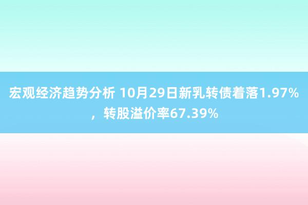 宏观经济趋势分析 10月29日新乳转债着落1.97%，转股溢价率67.39%