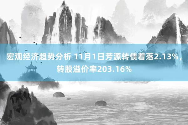 宏观经济趋势分析 11月1日芳源转债着落2.13%，转股溢价率203.16%