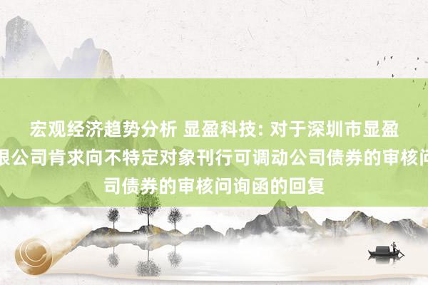 宏观经济趋势分析 显盈科技: 对于深圳市显盈科技股份有限公司肯求向不特定对象刊行可调动公司债券的审核问询函的回复