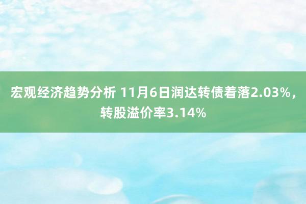 宏观经济趋势分析 11月6日润达转债着落2.03%，转股溢价率3.14%