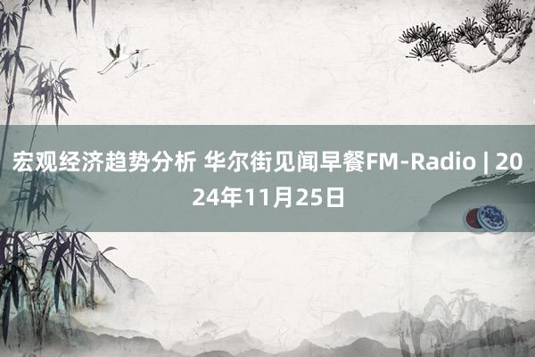 宏观经济趋势分析 华尔街见闻早餐FM-Radio | 2024年11月25日