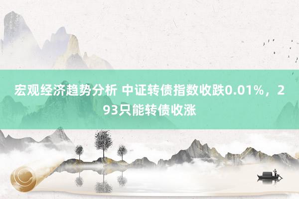 宏观经济趋势分析 中证转债指数收跌0.01%，293只能转债收涨