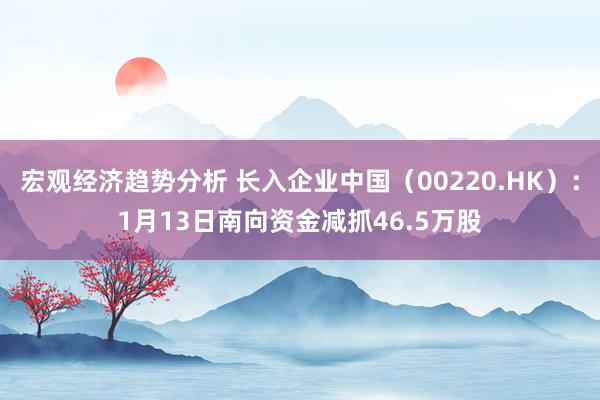 宏观经济趋势分析 长入企业中国（00220.HK）：1月13日南向资金减抓46.5万股