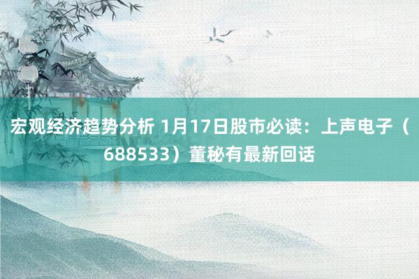 宏观经济趋势分析 1月17日股市必读：上声电子（688533）董秘有最新回话