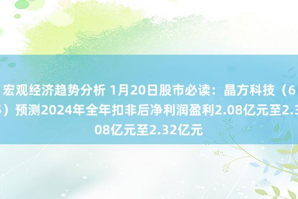 宏观经济趋势分析 1月20日股市必读：晶方科技（603005）预测2024年全年扣非后净利润盈利2.08亿元至2.32亿元