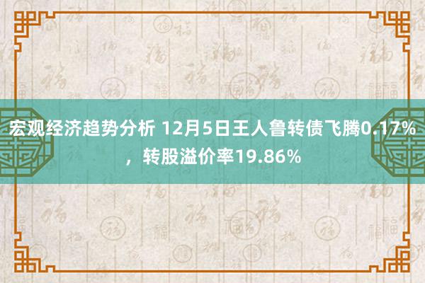 宏观经济趋势分析 12月5日王人鲁转债飞腾0.17%，转股溢价率19.86%