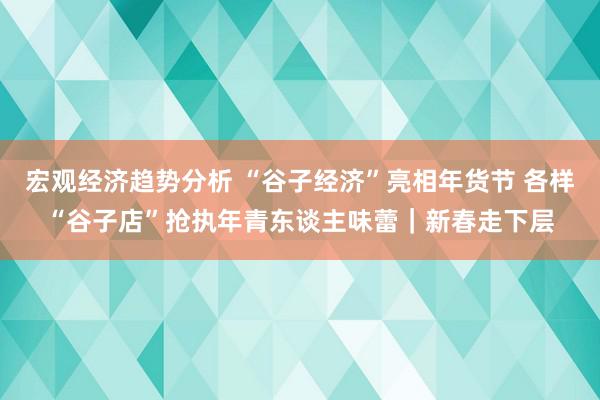 宏观经济趋势分析 “谷子经济”亮相年货节 各样“谷子店”抢执年青东谈主味蕾｜新春走下层