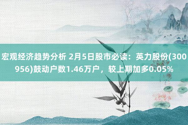 宏观经济趋势分析 2月5日股市必读：英力股份(300956)鼓动户数1.46万户，较上期加多0.05%