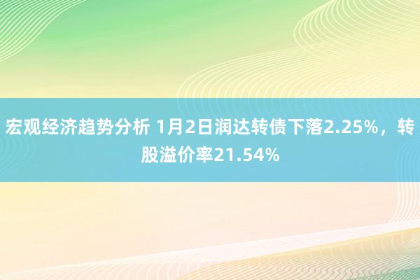 宏观经济趋势分析 1月2日润达转债下落2.25%，转股溢价率21.54%