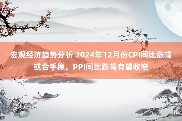 宏观经济趋势分析 2024年12月份CPI同比涨幅或合手稳，PPI同比跌幅有望收窄