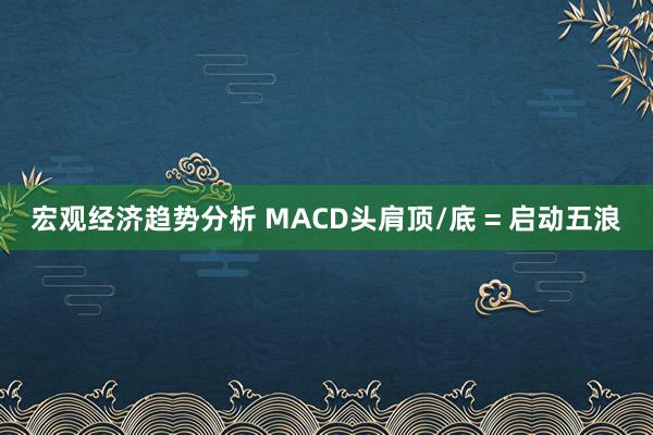 宏观经济趋势分析 MACD头肩顶/底 = 启动五浪