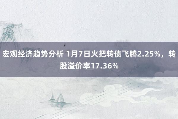 宏观经济趋势分析 1月7日火把转债飞腾2.25%，转股溢价率17.36%